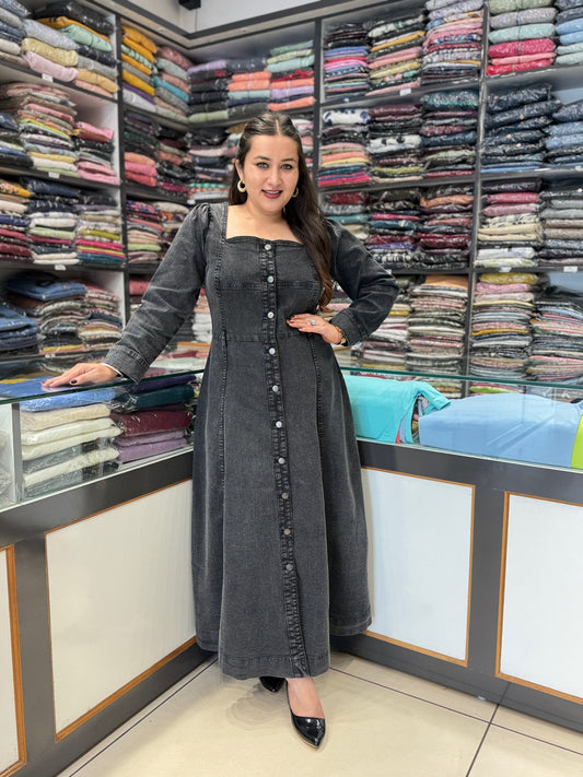 Square Luxe Denim Dress