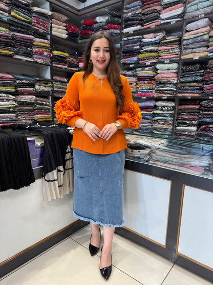 Orange flower top