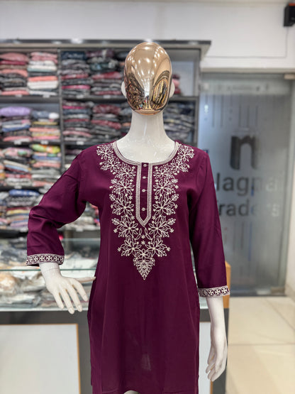 Chikankari short tunic