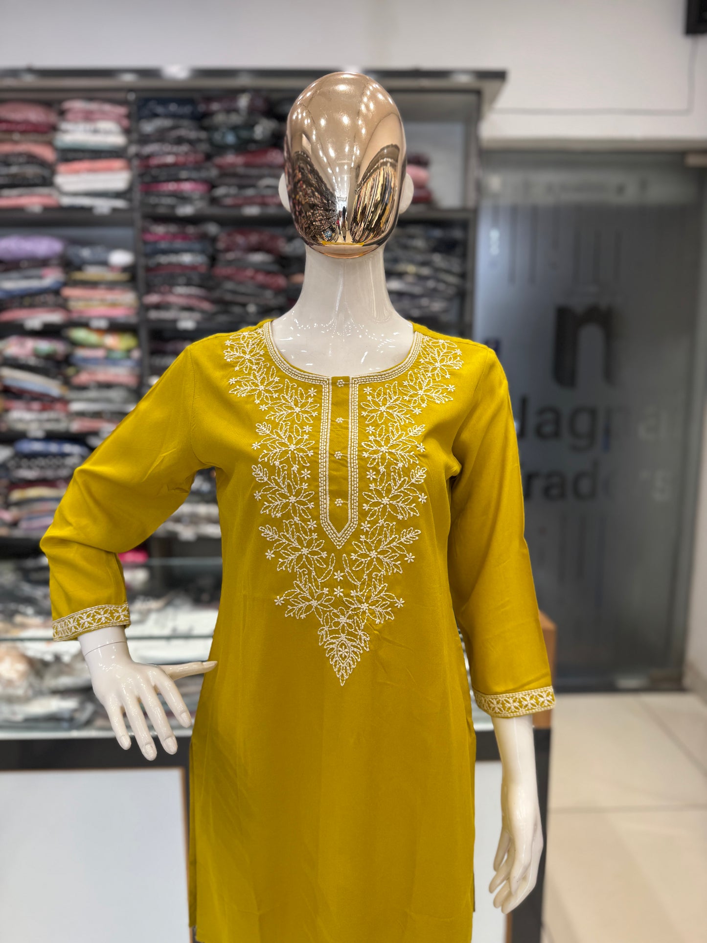 Chikankari short tunic