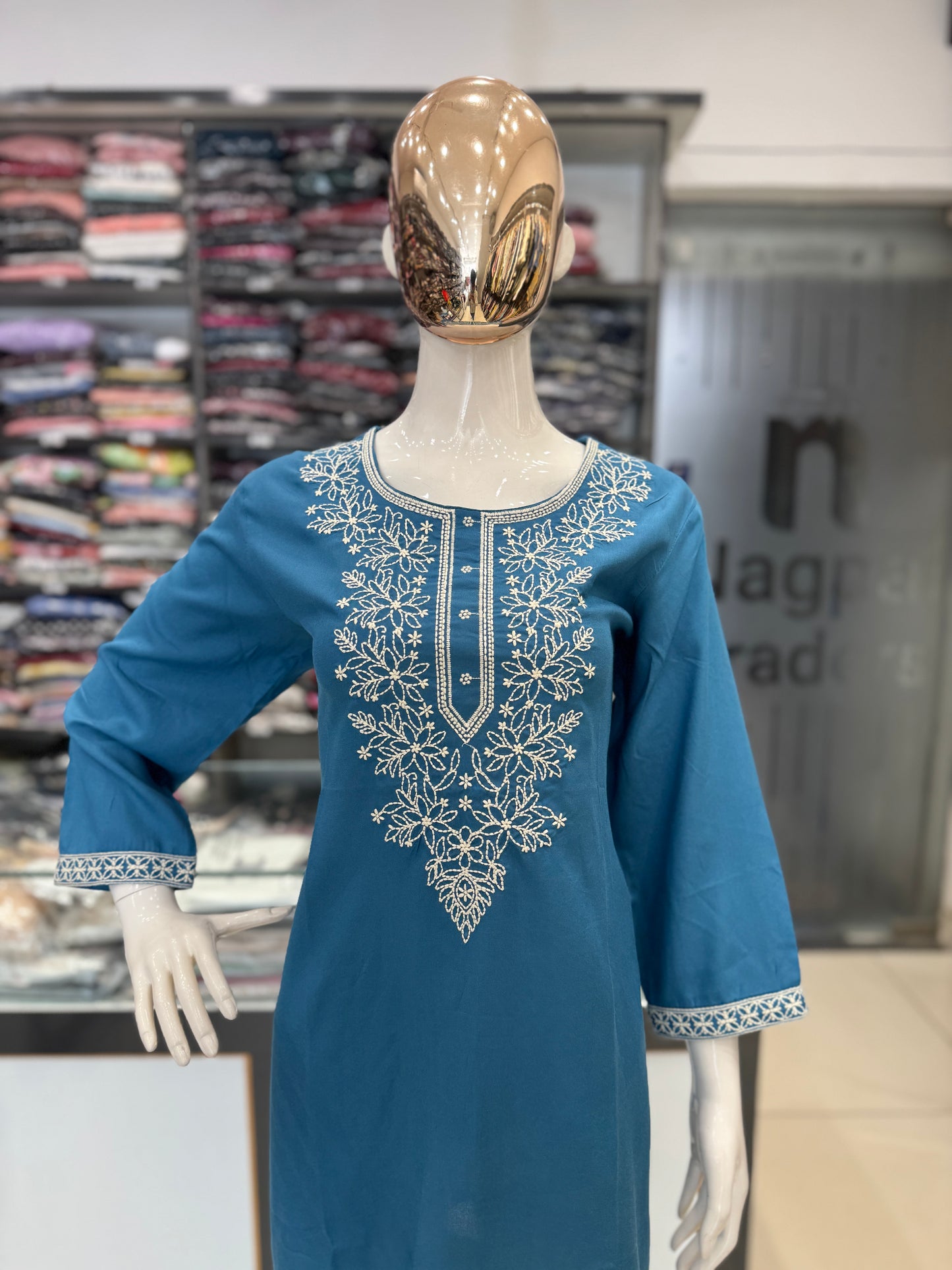 Chikankari short tunic