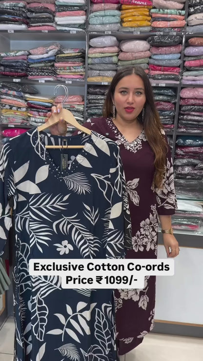 Exclusive cotton coords